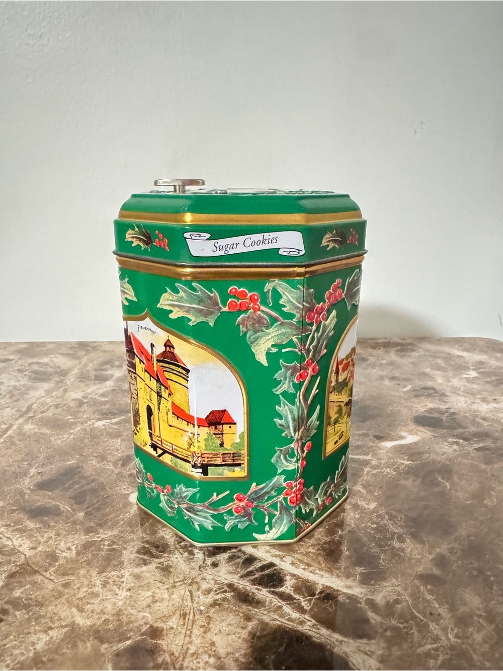 Vintage German Lambertz Musical Christmas Cookie Tin | Sugar Cookies - Picture 4 of 12